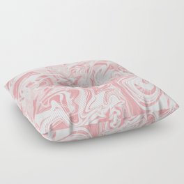 Pretty white and pink marble design Floor Pillow