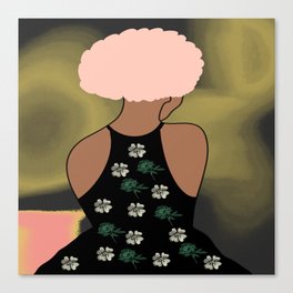Woman At The Meadow 20 Canvas Print