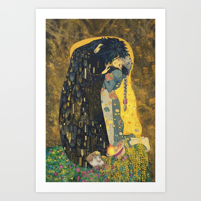 The Kiss -- Like Starlight Kunstdrucke | Gemälde, Digital, Klimt, Parody, Lothlenan, Viennese-secession