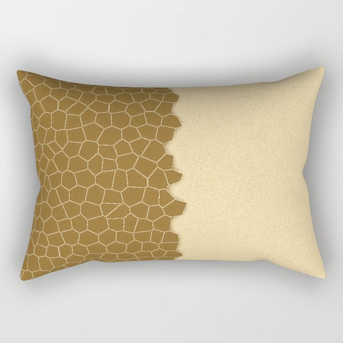 Chocolate Gold Stained Glass Modern Sprinkled Collection Rectangular Pillow
