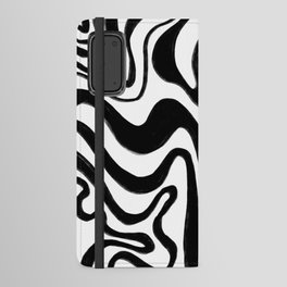 70s 60s Monochrome Swirl Android Wallet Case