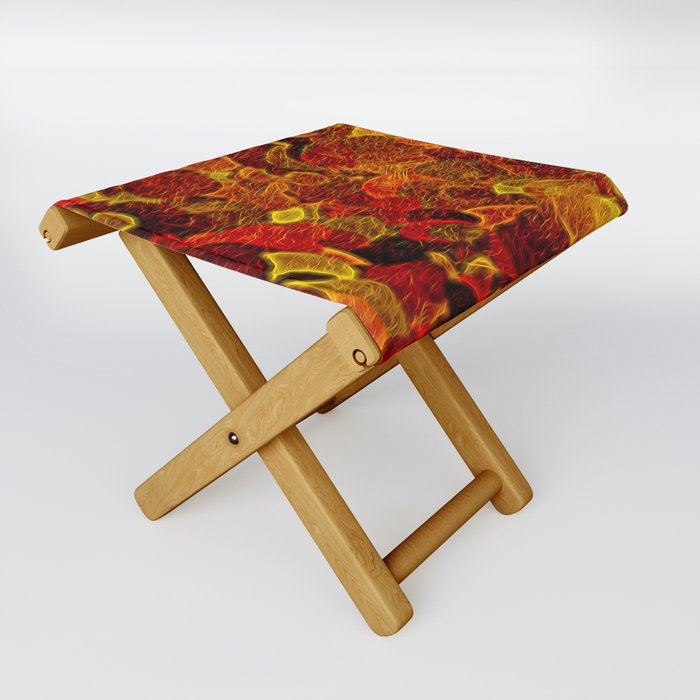 Distorted Red Dot Abstract Pattern Folding Stool