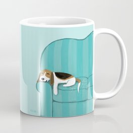 Happy Couch Beagle | Cute Sleeping Dog Mug