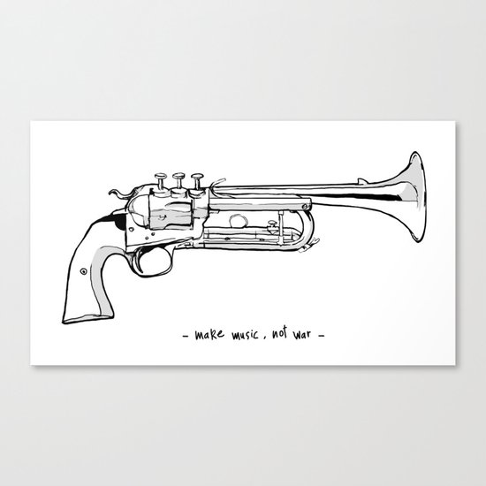 Make music, not war. Canvas Print