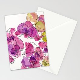 Orchid Purple Stationery Card