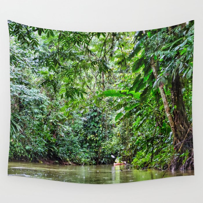 Kayaking through the Rainforest Wall Tapestry