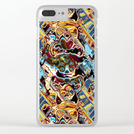 Chaotic Abstract Conglomeration Clear iPhone Case