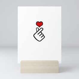 Korean Finger Heart Mini Art Print