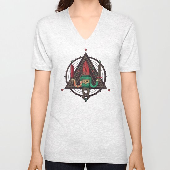 He, with the peculiar voice Unisex V-Neck