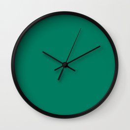 Pepper Green solid color modern abstract pattern Wall Clock