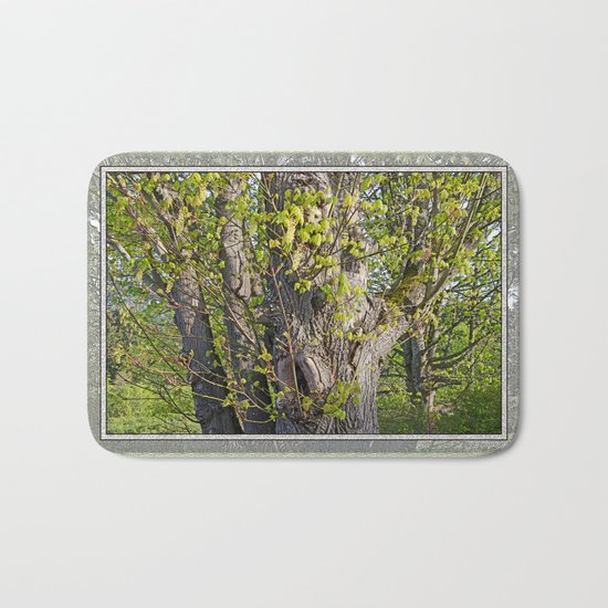 EMERGING BIGLEAF MAPLE IN SPRINGTIME Bath Mat