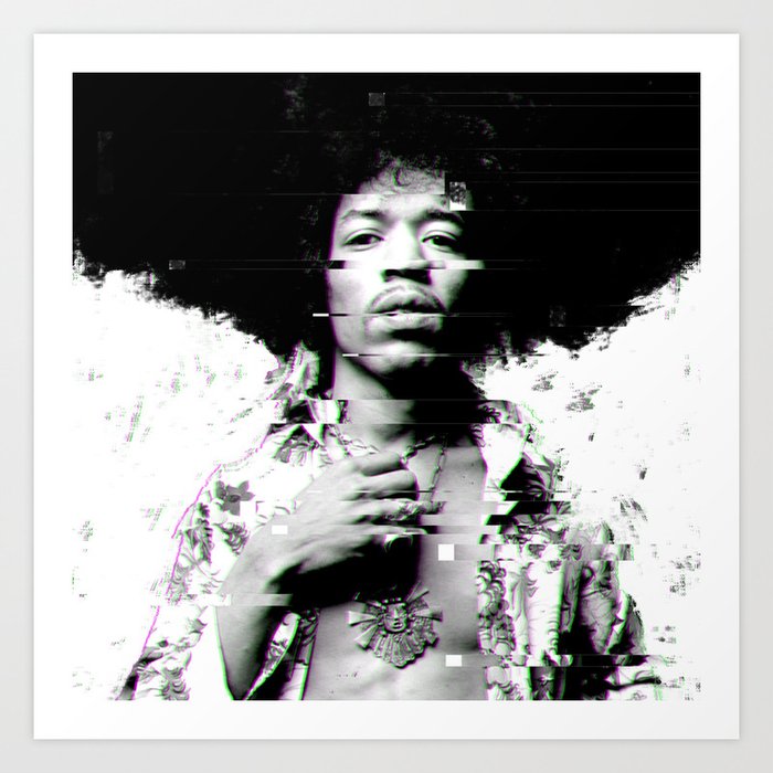 Hendrix, Jimi Art Print by Roon - X-Small