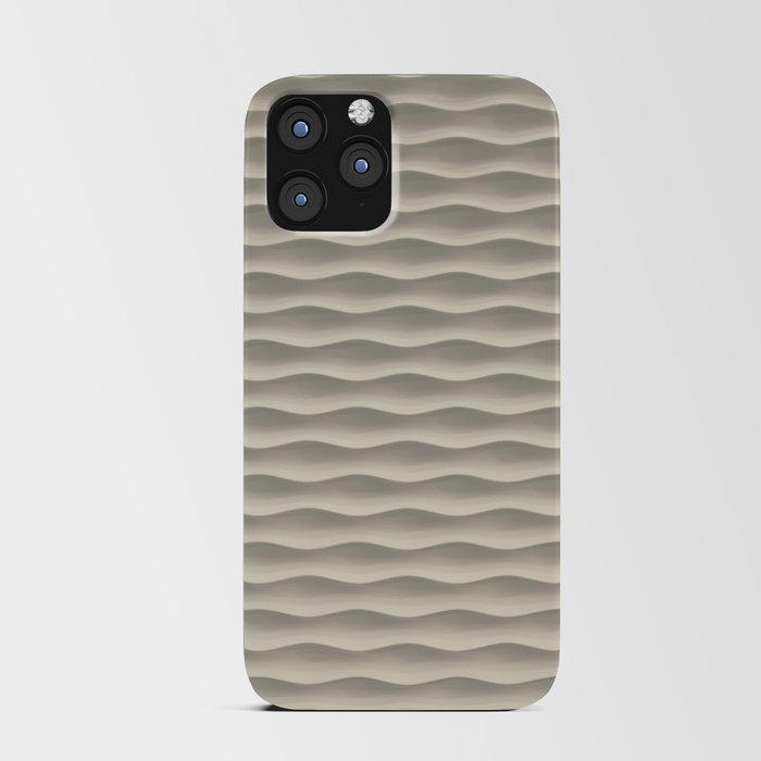 Wave Rows Beige iPhone Card Case