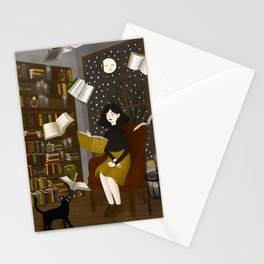 floating books Stationery Card
