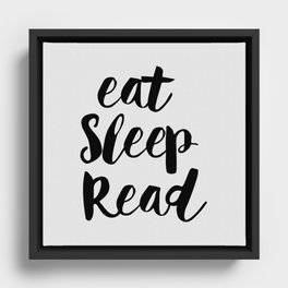 Eat Sleep Read Framed Canvas