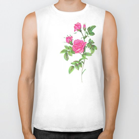 Ballpoint Pen, Redouté's Roses Biker Tank