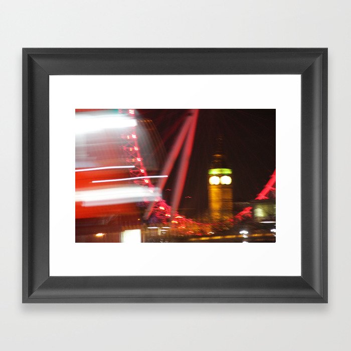 Blurry Night Framed Art Print