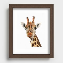 Watercolour Giraffe Recessed Framed Print
