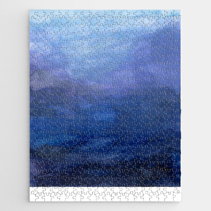 Purple Water Color Ombre Jigsaw Puzzle