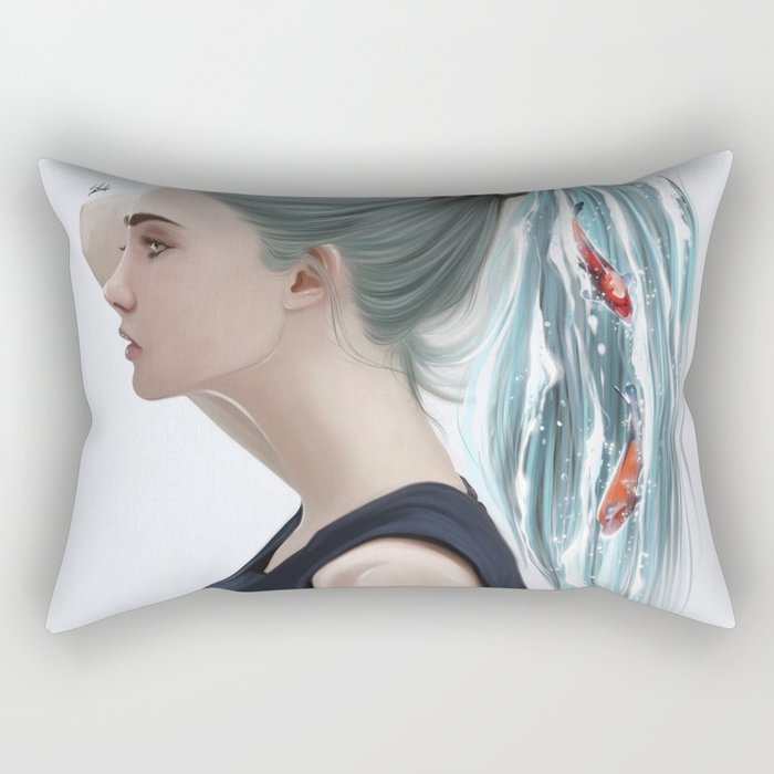 Wishes though waves. Rectangular Pillow