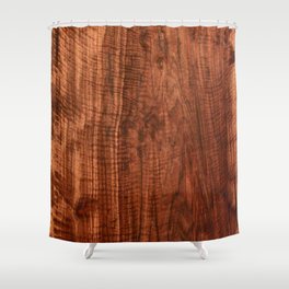 Natural Claro Walnut Wood Shower Curtain