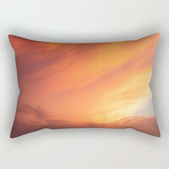 Celestial Fire Clouds Rectangular Pillow