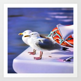 Sail time Art Print | Digital, Animal, Vintage, Photo 
