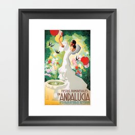 1941 SPAIN Andalucia Springtime Festivals Poster Framed Art Print