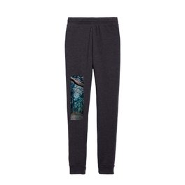 Pathway to Bliss Dark Teal Forest Kids Joggers