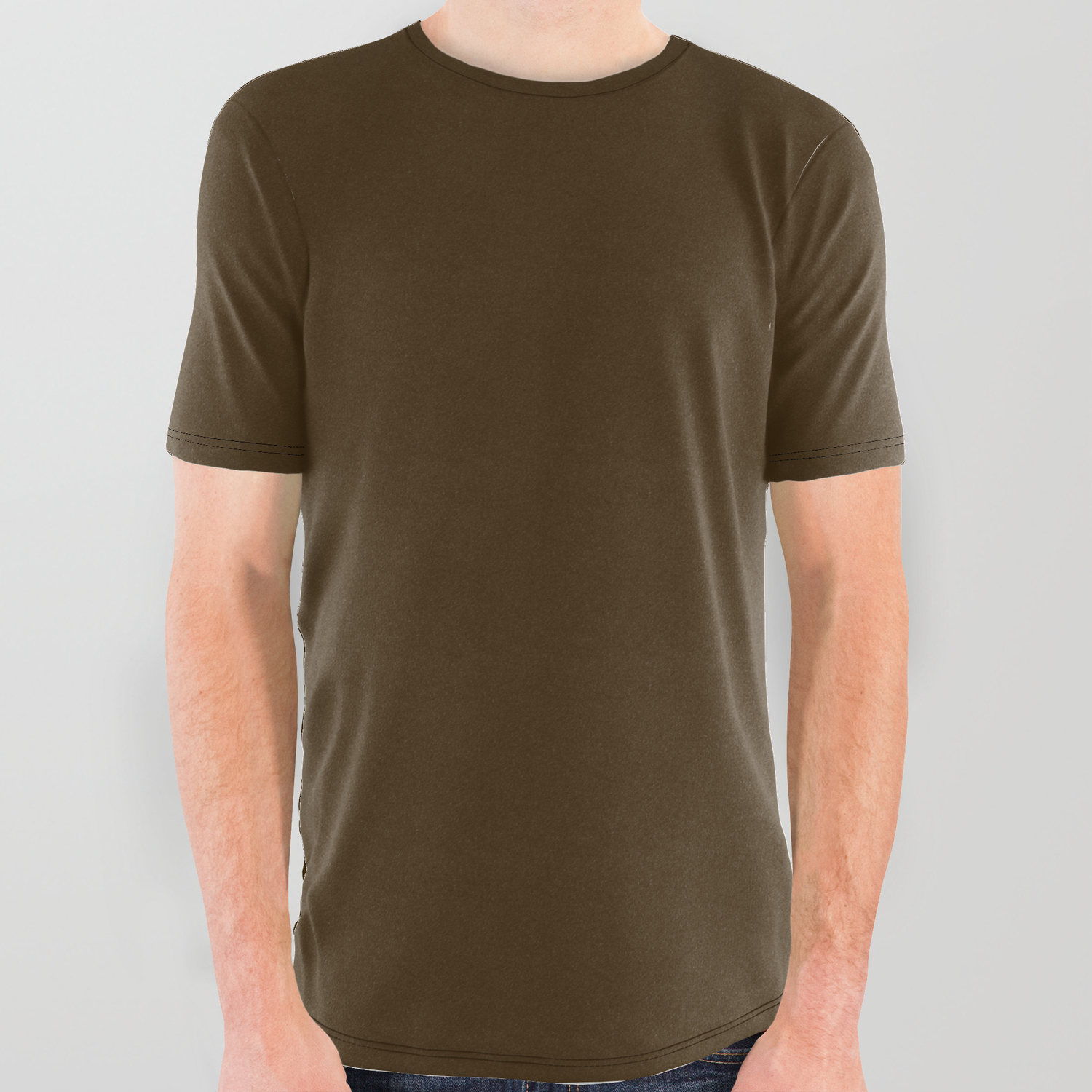 Simply Solid Mocha Brown All Over Graphic Tee By Fem Creations Society6