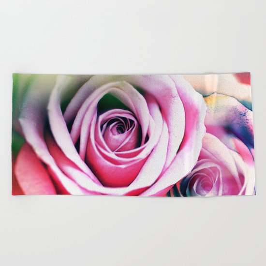 Romantic roses(7). Beach Towel