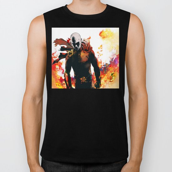 Onepunch Man Biker Tank