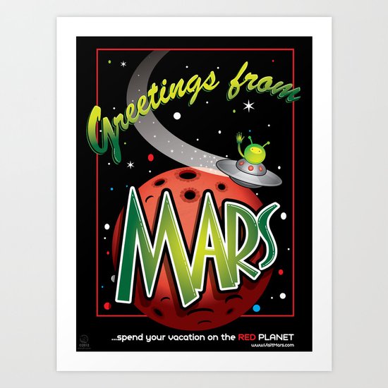 Greetings from Mars! Art Print