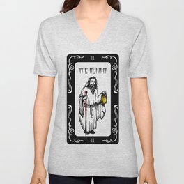 The Hermit Tarot V Neck T Shirt