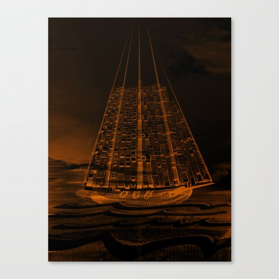 The Flying Dutchman / Legend, sepia 21-11-16 Canvas Print