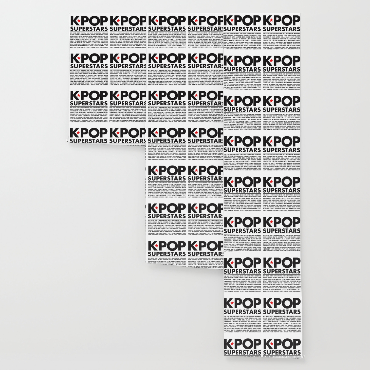 Kpop Superstars Original Boy Groups Merchandse Wallpaper