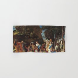 The Feast of the Gods Painting by Giovanni Bellini and Titian Hand & Bath Towel | Feastofthegods, Oil, Artist, 1516, Bellin, Feast, Titianartistic, Giovannibellini, 1435, Thegods 