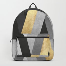 Gold and gray lines II Backpack