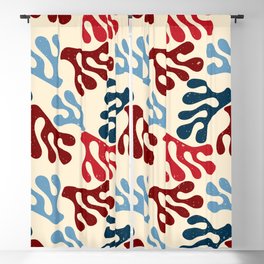 Modern Aesthetic Seamless pattern - Red and Blue Blackout Curtain