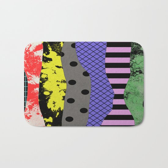 Pick A Pattern - Abstract, Textured, Stripes, Polka Dot, Grid, Paint Splatter Bath Mat