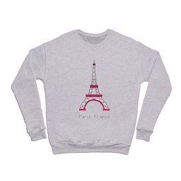 Hot Pink Eiffel Tower Paris France Crewneck Sweatshirt