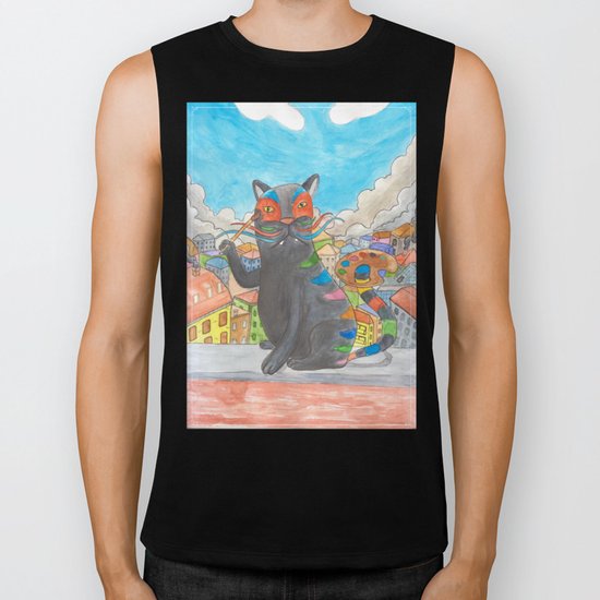 Cat Biker Tank