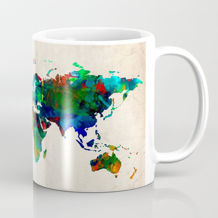 World map watercolor grunge Coffee Mug