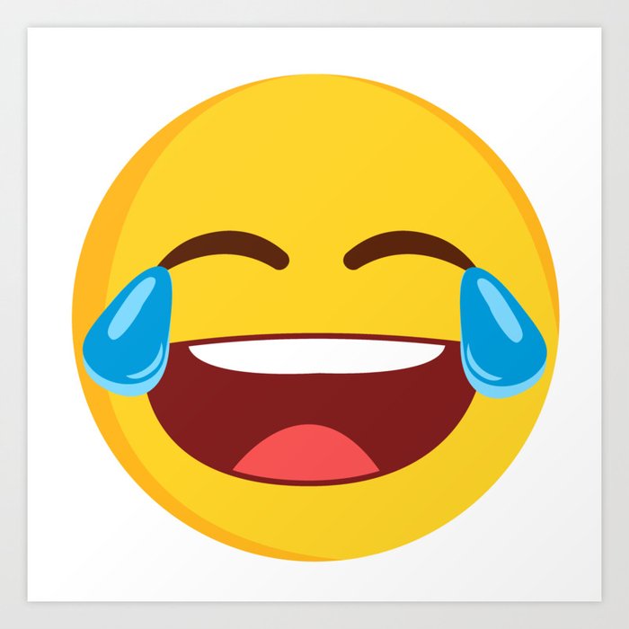 Tears of Joy Emoji Art Print by Emoji Galore | Society6