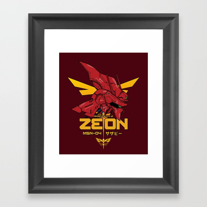 Gundam Head - Sazabi Neo Zeon Framed Art Print
