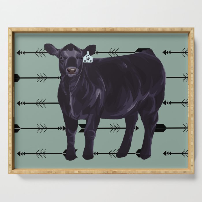 Angus Heifer Arrows  Serving Tray