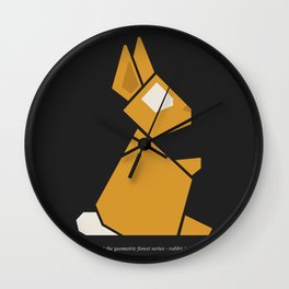 The geometric forest series - rabbit Wall Clock
