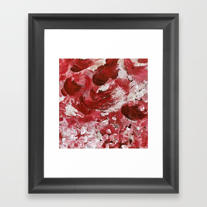 Welcome Home in Ruby Red Framed Art Print