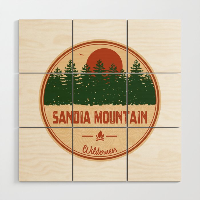 Sandia Mountain Wilderness Wood Wall Art