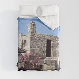 Bodrum Castle tower stone architecture historic fortification detail Duvet Cover